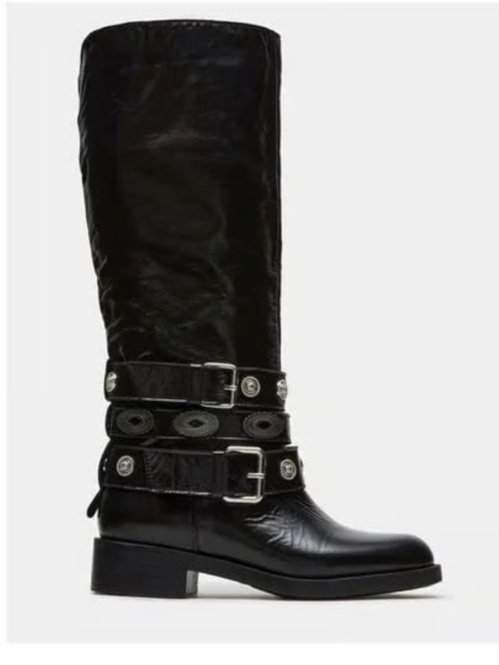 Steve Madden Colt Black Leather Boots